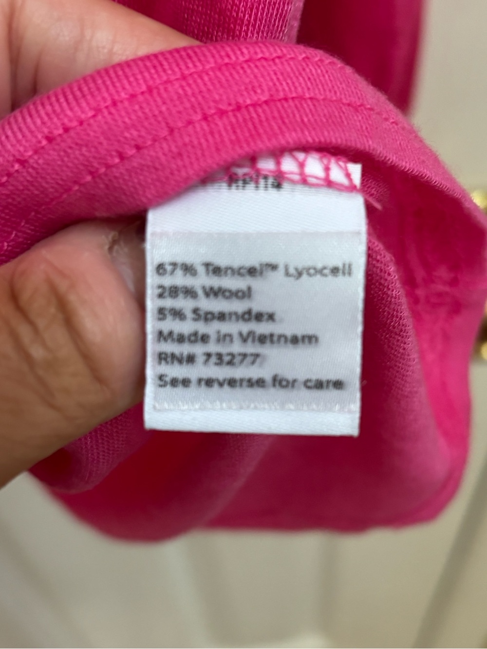 Nine West Lightweight Bright Pink Long Sleeve Mock Neck Top, Size XL, NWT - Picture 4 of 5